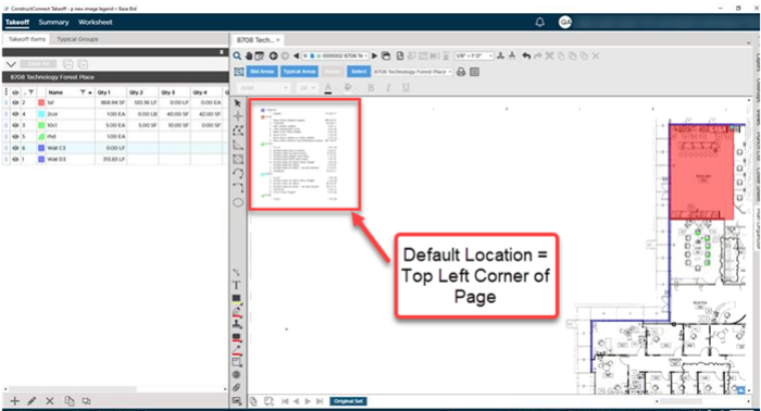 Image Legend defaults to upper-left corner of image window